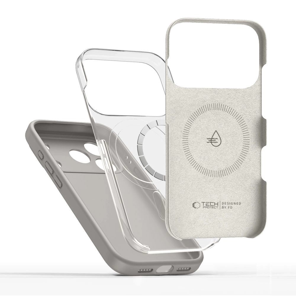 Tech-Protect Silicone MagSafe Case for iPhone 17 Pro - Grayeng