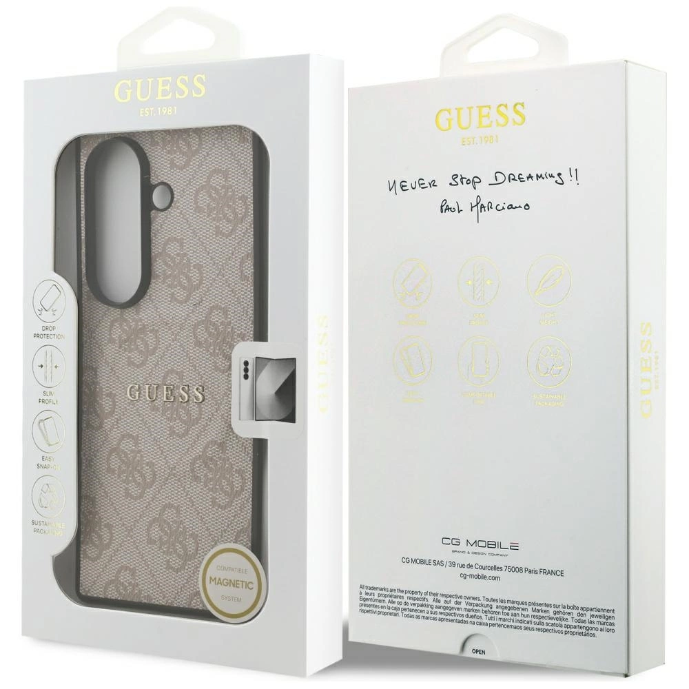 Etui Guess 4G Classic MagSafe na Samsung Galaxy Z Fold7 - różowepol