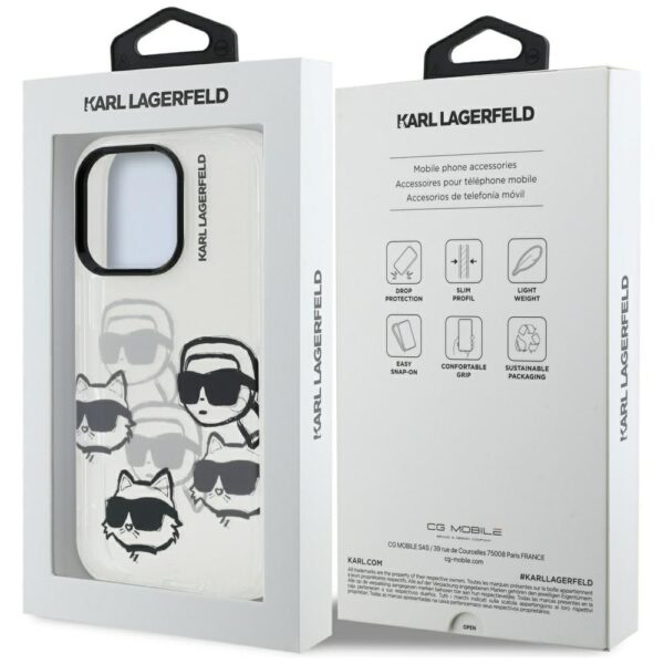 KARL LAGERFELD case for IPHONE 16 PRO KLHCP16LHMCHKCT (IML Multi K&C Head Pattern)