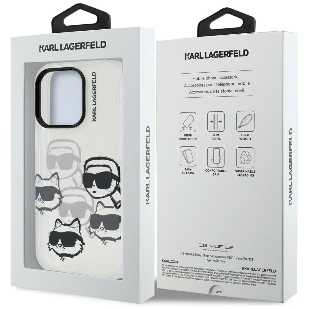 KARL LAGERFELD case for IPHONE 16 PRO KLHCP16LHMCHKCT (IML Multi K&C Head Pattern)