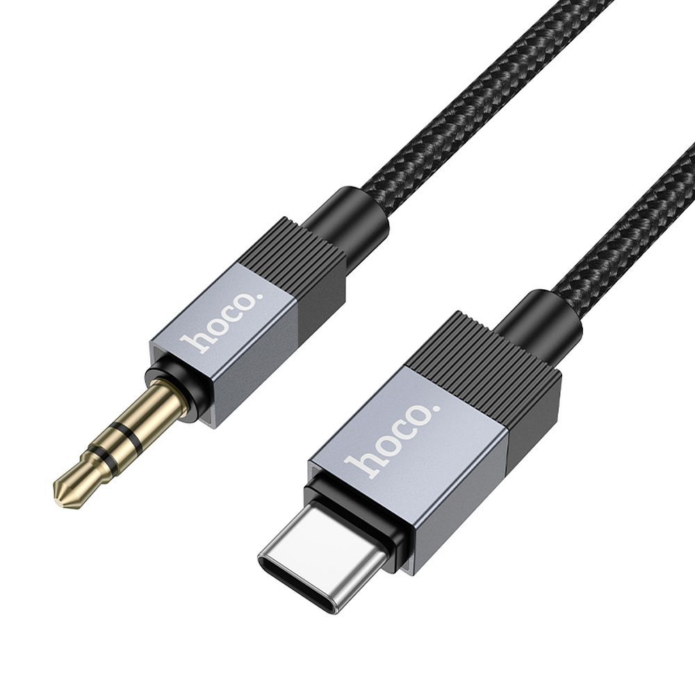 1f6690b9478e7b43ac2c46ee1230ffbd Cable AUX Jack 3,5 mm (male) to USB C (male) Hoco 1 m UPA32B black