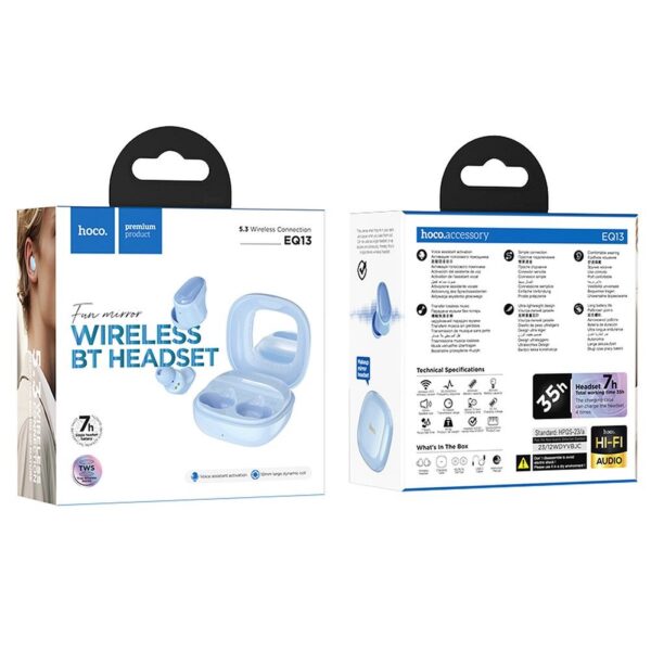EOL HOCO wireless earphones bluetooth TWS EQ13 blue