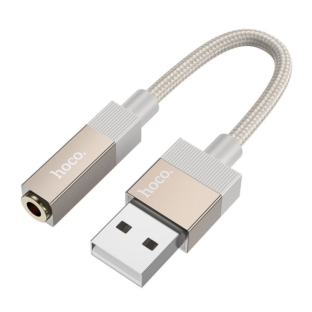 2bd57ffae39ef22e57e235a1f6f417f4 Adapter AUX USB A (male) to Jack 3,5 mm (female) Hoco UPA32D gold
