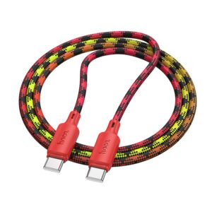 Cable USB C to USB C Hoco 3A 60W 1 m X116 gradient red