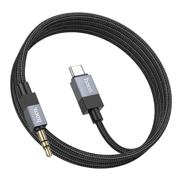 359bcd68b2a1774a83da63e5a379ca96 Cable AUX Jack 3,5 mm (male) to USB C (male) Hoco 1 m UPA32B black