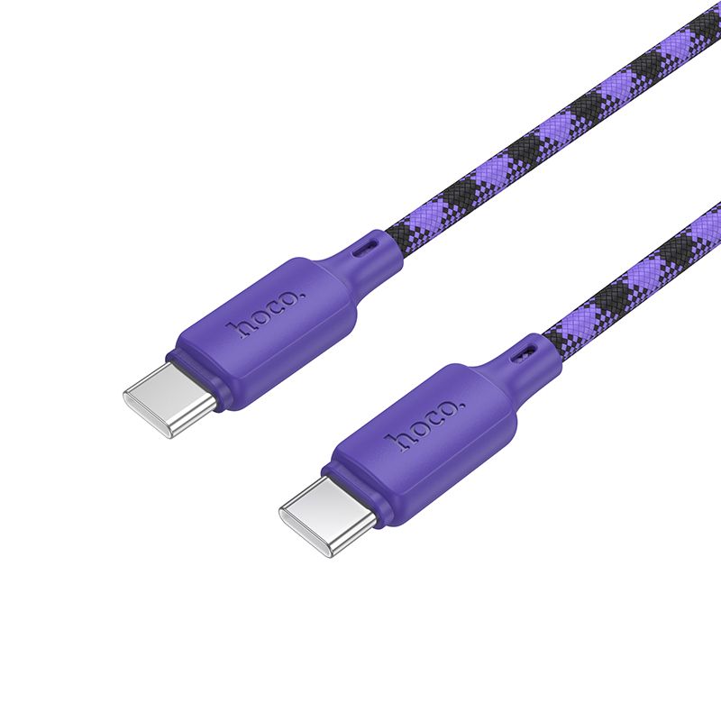 3ebe5bd51e23abb47d8a1b4bfca9334a Cable USB C to USB C Hoco 3A 60W 1 m X116 gradient purple