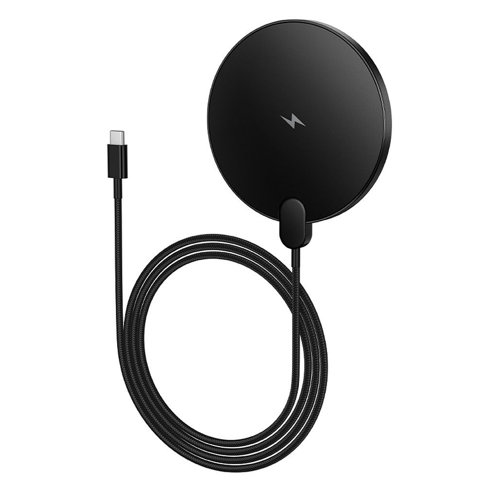 4028379309502bf2fc9d7a6dde3125fe Wireless charger Hoco 15W with cable USB C and digital display CW62 black