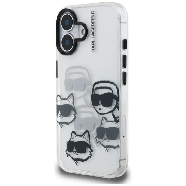 KARL LAGERFELD case for IPHONE 16 KLHCP16SHMCHKCT (IML Multi K&C Head Pattern)