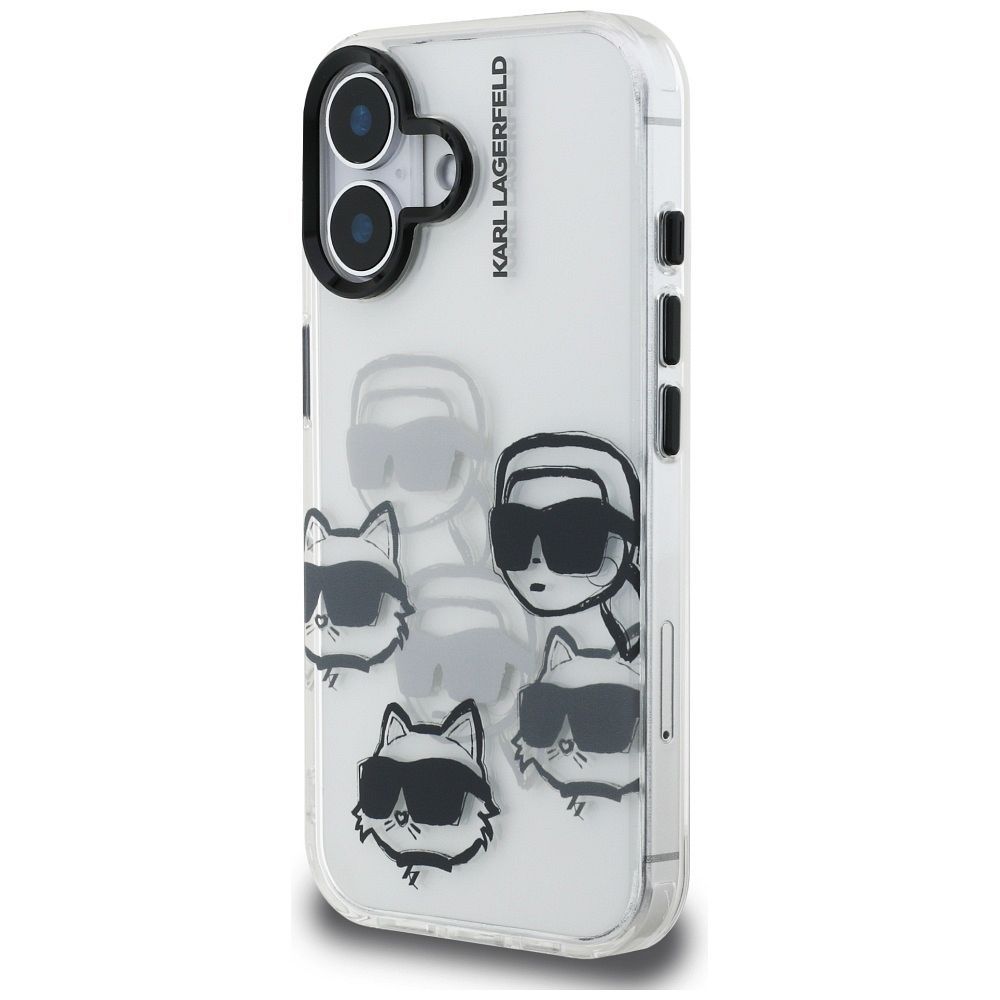 KARL LAGERFELD case for IPHONE 16 KLHCP16SHMCHKCT (IML Multi K&C Head Pattern)