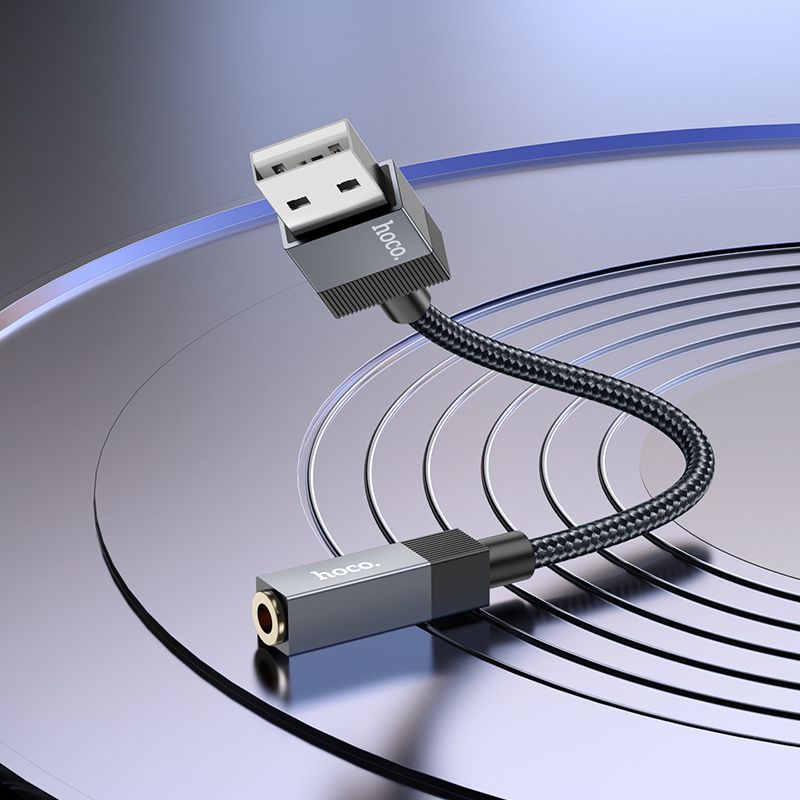 766742858b5f3886314fdcbddf402cb3 Adapter AUX USB A (male) to Jack 3,5 mm (female) Hoco UPA32D black