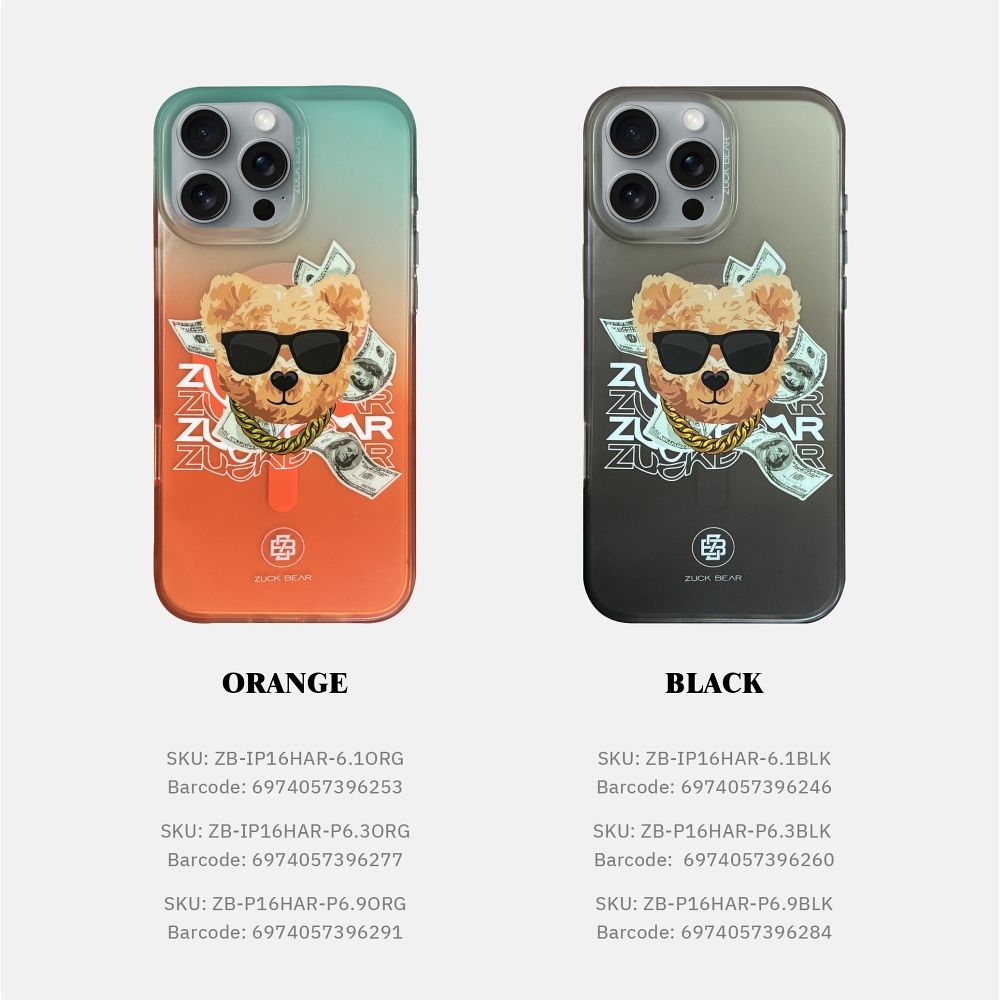 875b2c0fbe437a467a9f6c94cdb67304 ZUCK BEAR case HAROLD MAG compatible with MagSafe for IPHONE 16 Pro Max black