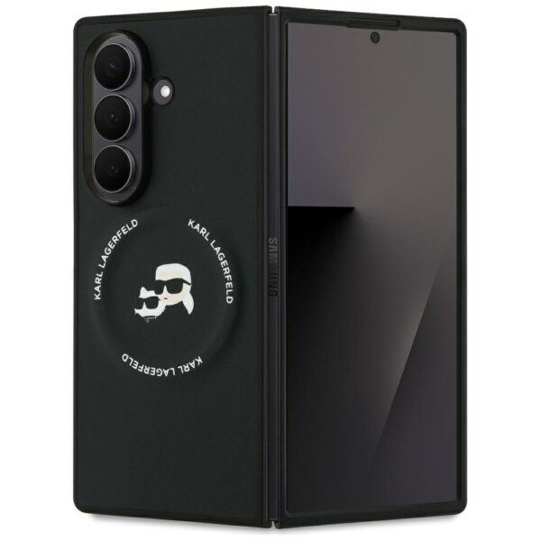 KARL LAGERFELD case for SAMSUNG Z Fold7 KLHMZFD7PSMLRKCK compatible with MagSafe (PU K&C) black