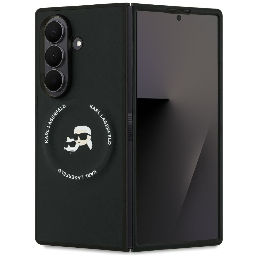 KARL LAGERFELD case for SAMSUNG Z Fold7 KLHMZFD7PSMLRKCK compatible with MagSafe (PU K&C) black
