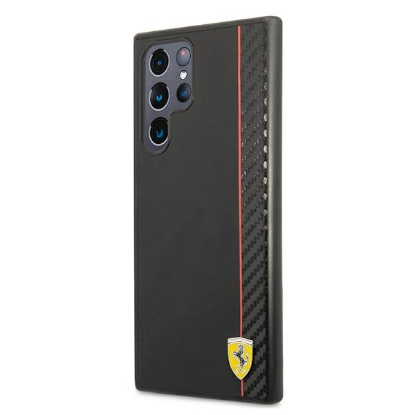 Ferrari On Track Carbon Stripe Case for Samsung Galaxy S22 Ultra - Blackeng
