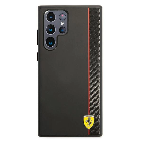 Ferrari On Track Carbon Stripe Case for Samsung Galaxy S22 Ultra - Blackeng