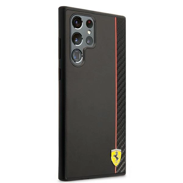 Ferrari On Track Carbon Stripe Case for Samsung Galaxy S22 Ultra - Blackeng