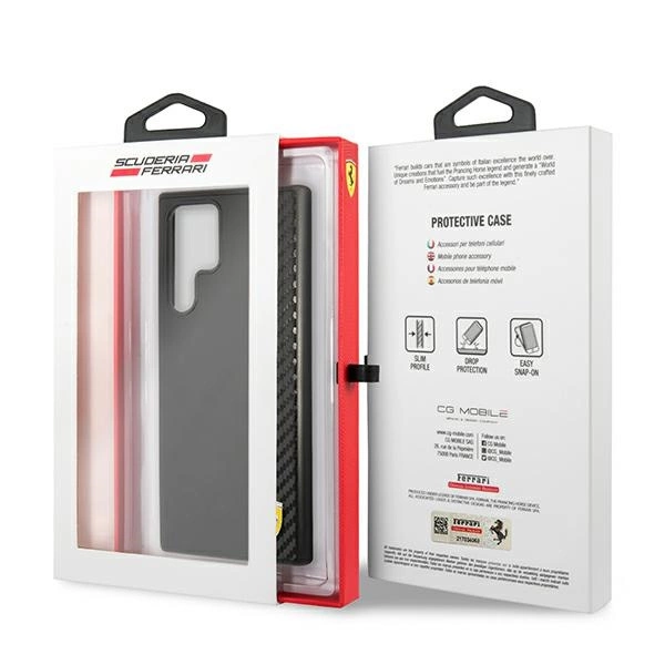 Ferrari On Track Carbon Stripe Case for Samsung Galaxy S22 Ultra - Blackeng