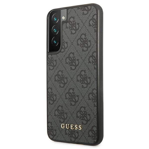Guess GUHCS22SG4GFGR S22 S901 szary/grey hard case 4G Metal Gold Logoeng