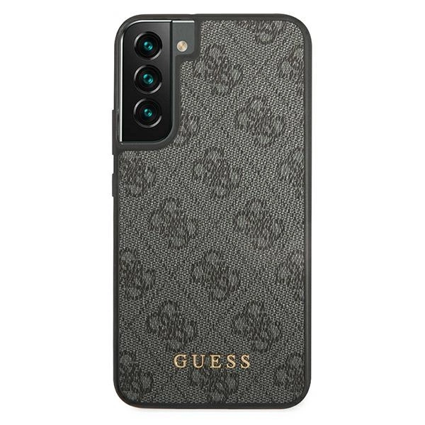 Guess GUHCS22SG4GFGR S22 S901 szary/grey hard case 4G Metal Gold Logoeng