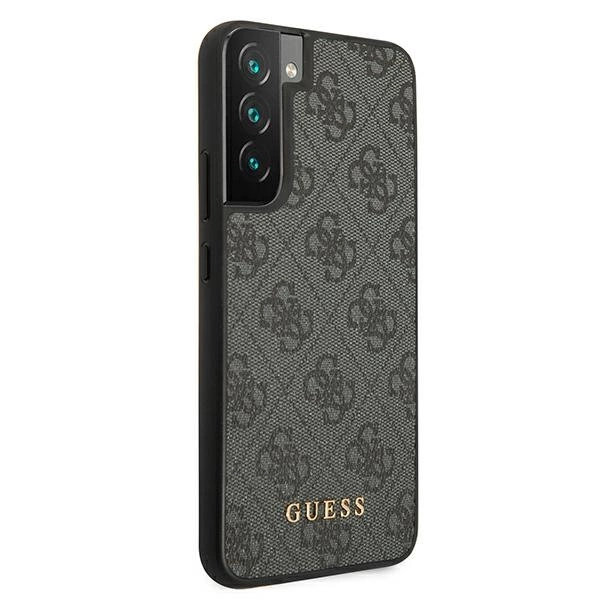 Guess GUHCS22SG4GFGR S22 S901 szary/grey hard case 4G Metal Gold Logoeng