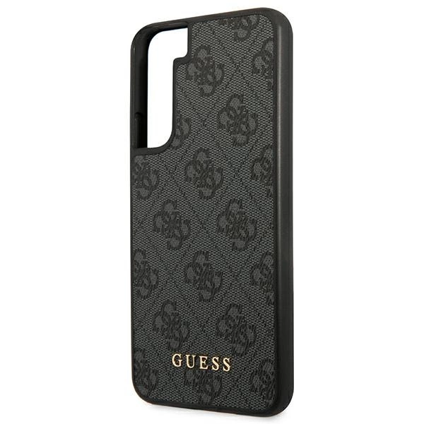 Guess GUHCS22SG4GFGR S22 S901 szary/grey hard case 4G Metal Gold Logoeng