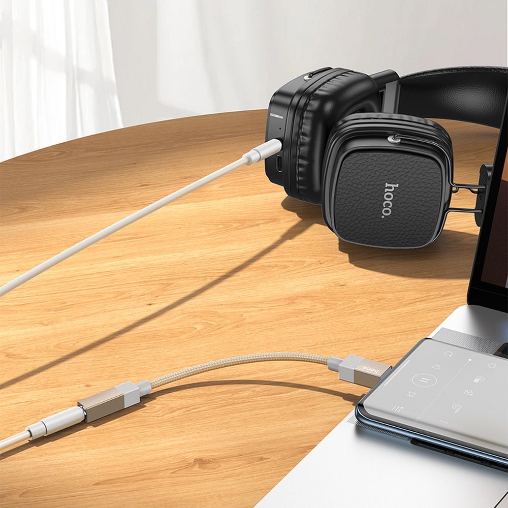 989c2f0d98d79083a424dee9cabf02c8 Adapter AUX USB C (male) to Jack 3,5 mm (female) Hoco UPA32C gold