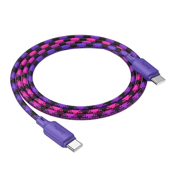 9cab1eee1d929addd7ceaba571438b1e Cable USB C to USB C Hoco 3A 60W 1 m X116 gradient purple