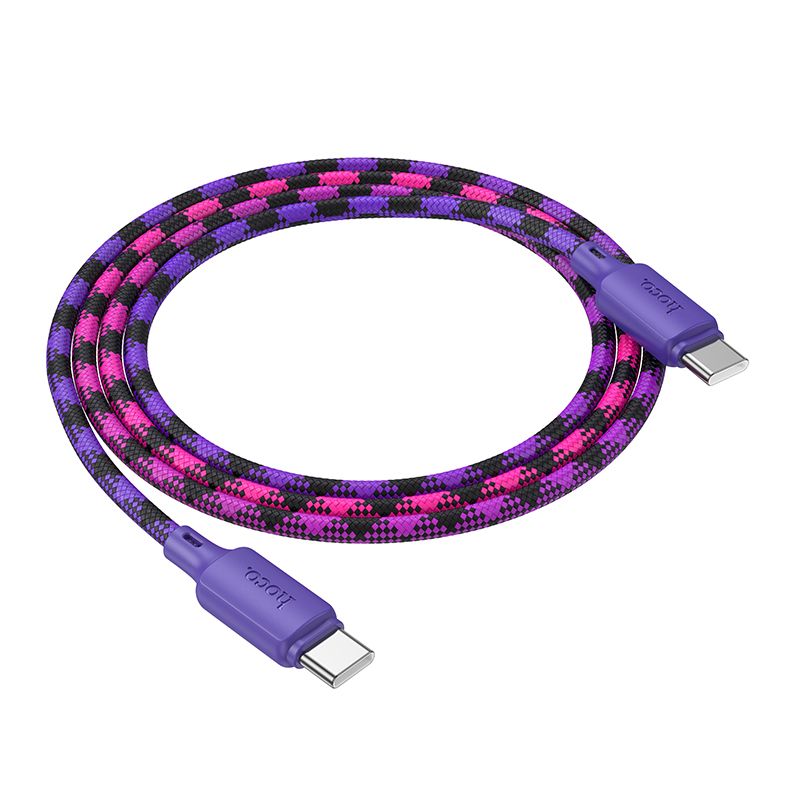 9cab1eee1d929addd7ceaba571438b1e Cable USB C to USB C Hoco 3A 60W 1 m X116 gradient purple