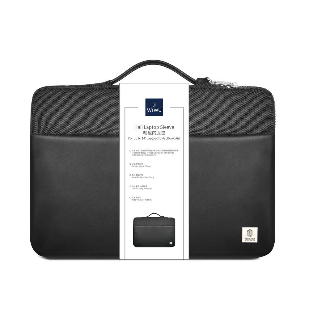 WiWU - Waterproof Laptop Handbag 16" Hali Laptop Sleeve - black