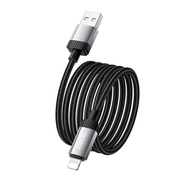 Cable USB A to Lightning Hoco 2,4A 1 m X117 black