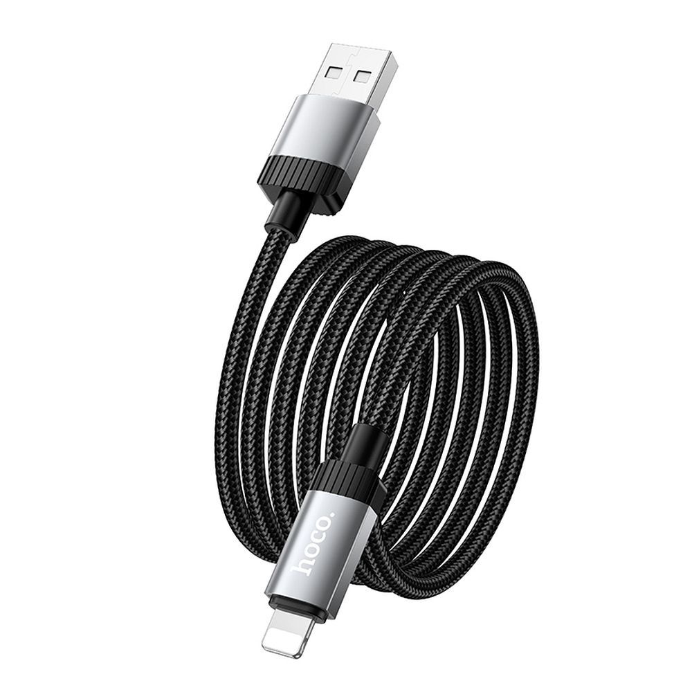 Cable USB A to Lightning Hoco 2,4A 1 m X117 black