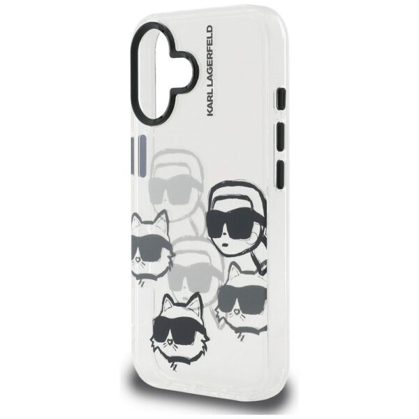 KARL LAGERFELD case for IPHONE 16 KLHCP16SHMCHKCT (IML Multi K&C Head Pattern)