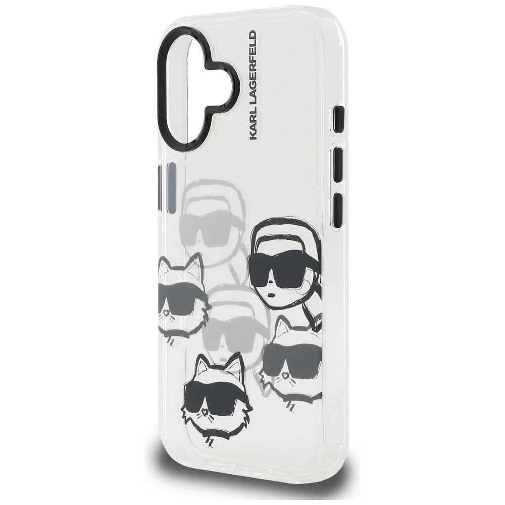 KARL LAGERFELD case for IPHONE 16 KLHCP16SHMCHKCT (IML Multi K&C Head Pattern)