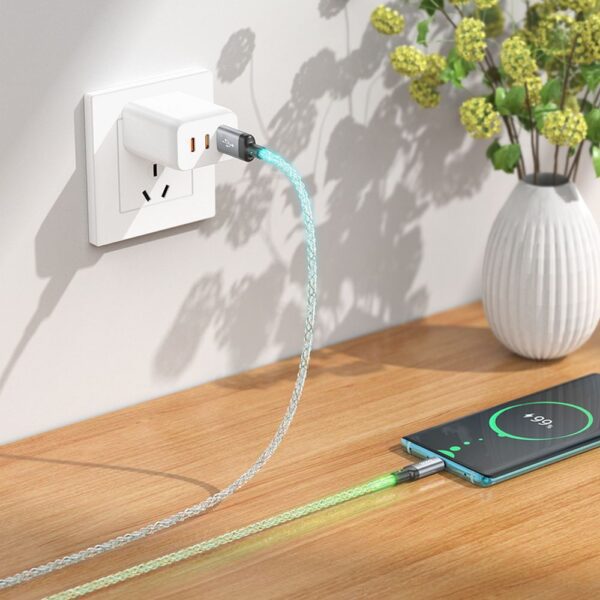 be8eed225f0e90cc4b03d5ede85a1af8 Cable USB A to USB C Hoco 3A 1 m U112 gray