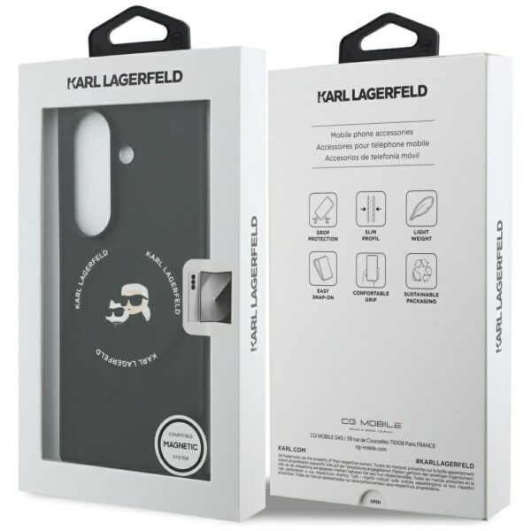 KARL LAGERFELD case for SAMSUNG Z Fold7 KLHMZFD7PSMLRKCK compatible with MagSafe (PU K&C) black