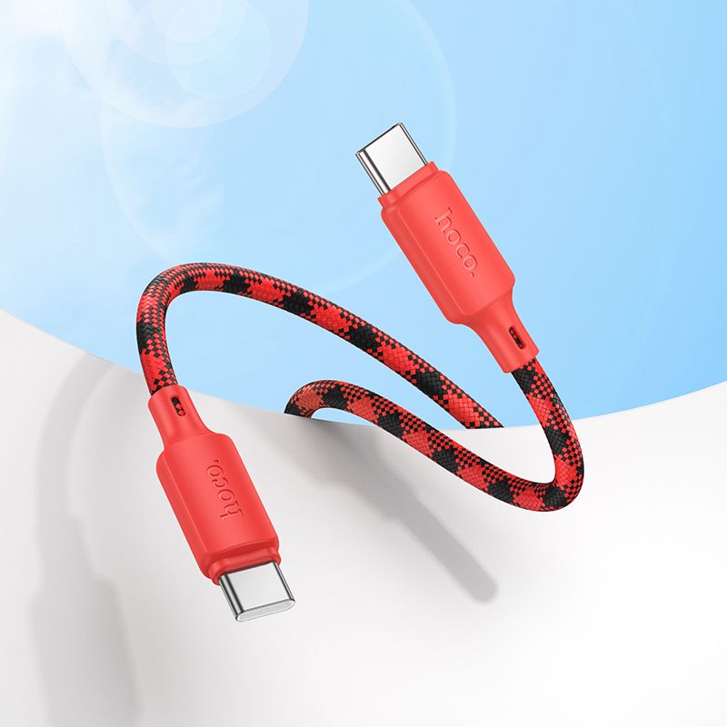 cbee280c4cc414c21b8ecc1da9ad4aaa Cable USB C to USB C Hoco 3A 60W 1 m X116 gradient red