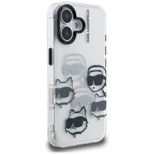 KARL LAGERFELD case for IPHONE 16 KLHCP16SHMCHKCT (IML Multi K&C Head Pattern)