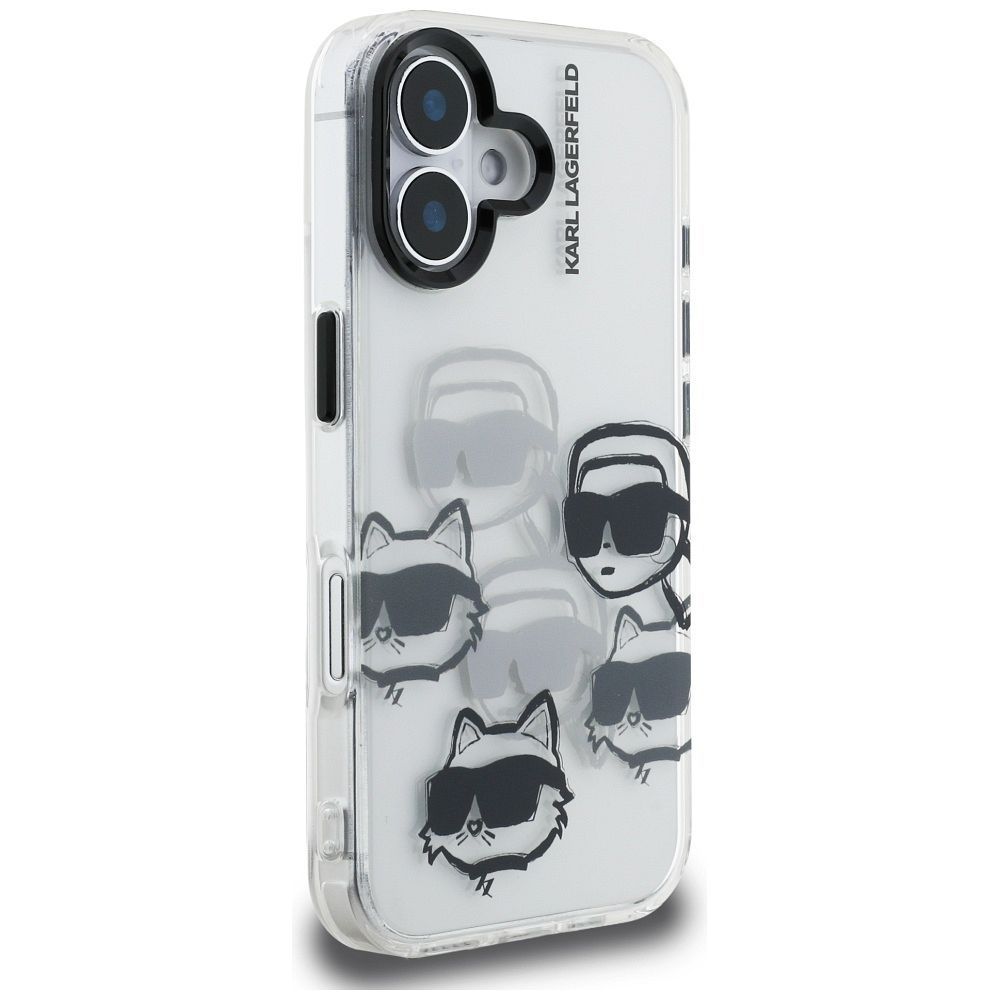 KARL LAGERFELD case for IPHONE 16 KLHCP16SHMCHKCT (IML Multi K&C Head Pattern)