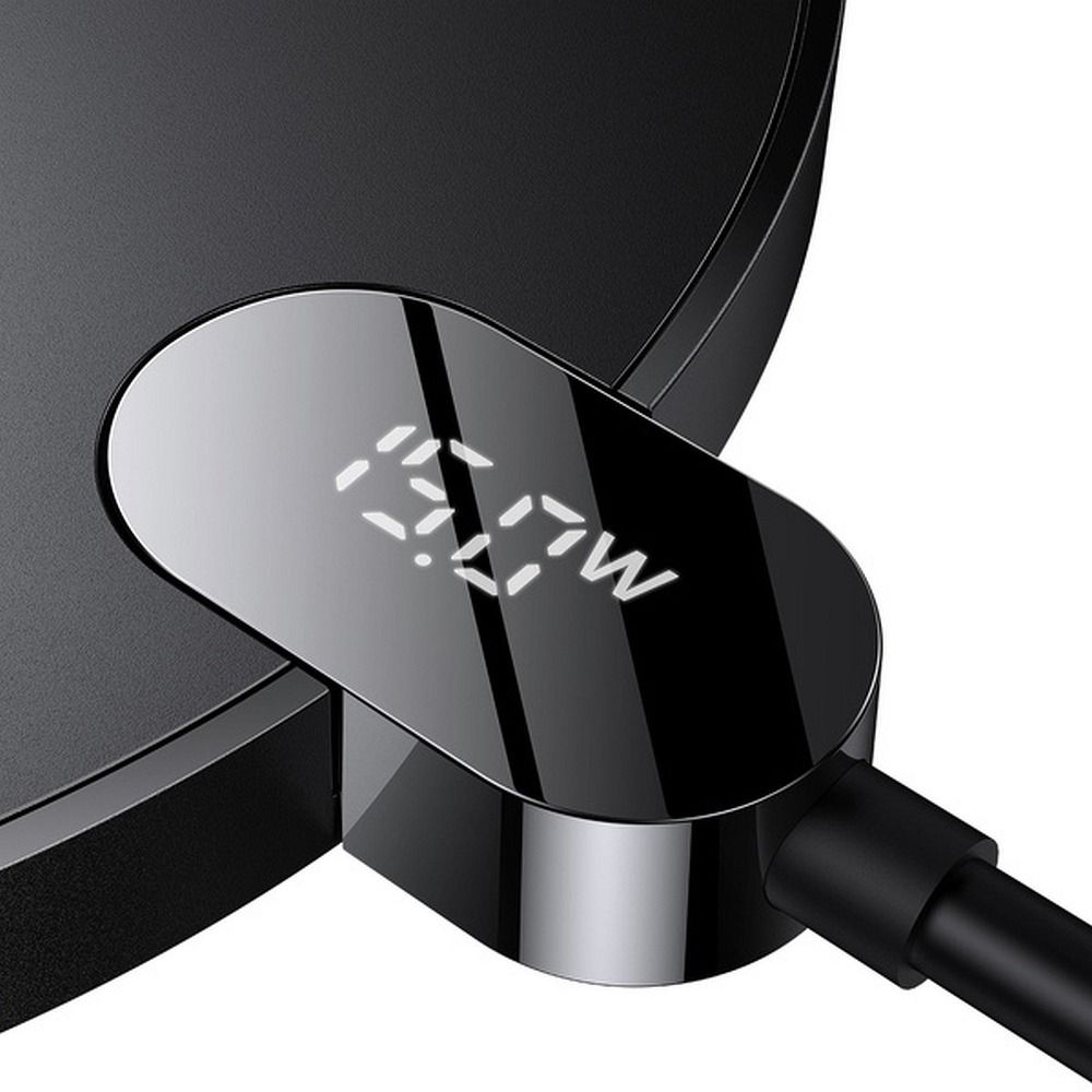 BASEUS wireless charger with digital display 15W CCED000001 black