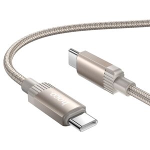 Cable USB C to USB C Hoco 3A 60W 1 m X117 gold