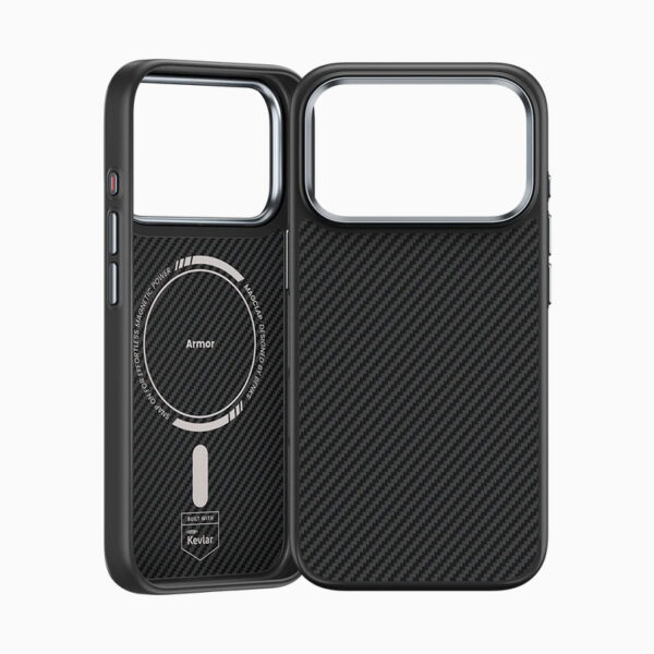 Benks Magnetic Armor Pro Kevlar Case Metal Frame 600D (A069) for Iphone 17 Pro black (Camera Control Button)
