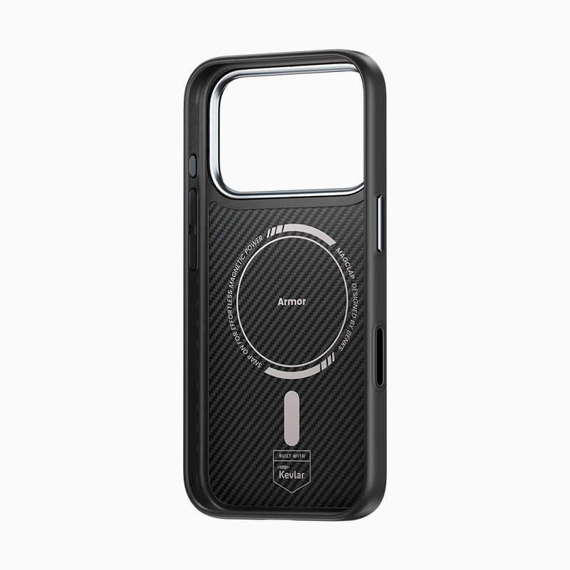 Benks Magnetic Armor Pro Kevlar Case Metal Frame 600D (A069) for Iphone 17 Pro black (Camera Control Button)
