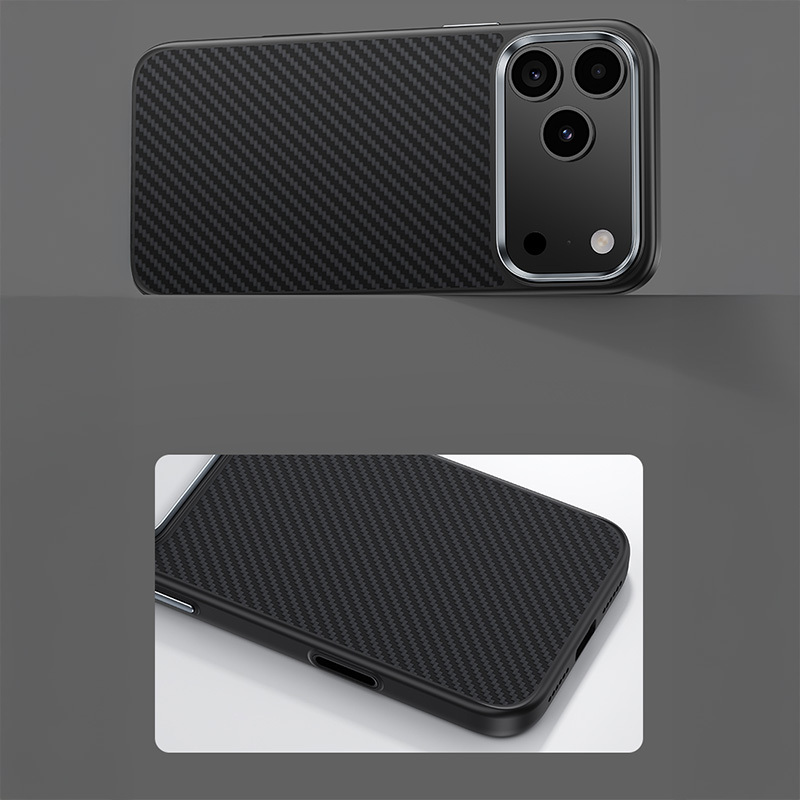 Benks Magnetic Armor Pro Kevlar Case Metal Frame 600D (A067) for Iphone 17 black (Camera Control Button)