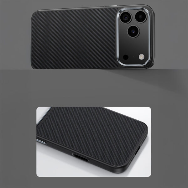 Benks Magnetic Armor Pro Kevlar Case Metal Frame 600D (A068) for Iphone 17 Air black (Camera Control Button)