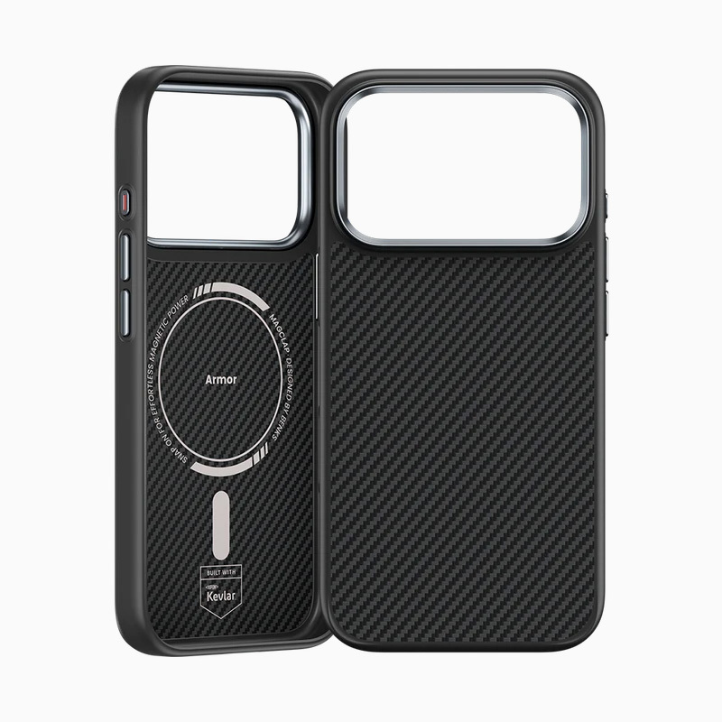 Benks Magnetic Armor Pro Kevlar Case Metal Frame 600D (A070) for Iphone 17 Pro Max black (Camera Control Button)
