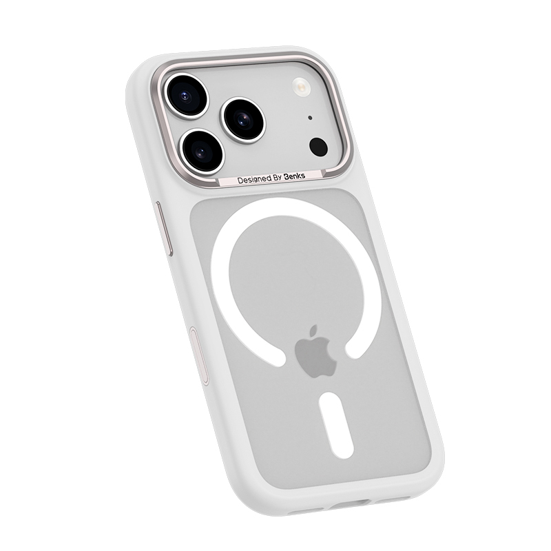 Benks Magnetic Mist Case Metal Frame (0067) for Iphone 17 white (Camera Control Button)