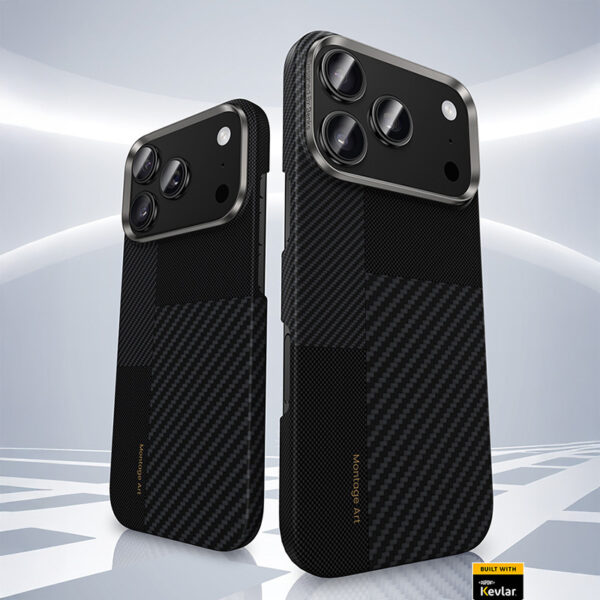 Benks Montage Magnetic Armor Air Kevlar Case Metal Frame 600D+1500D (MB70) for Iphone 17 Pro Max black