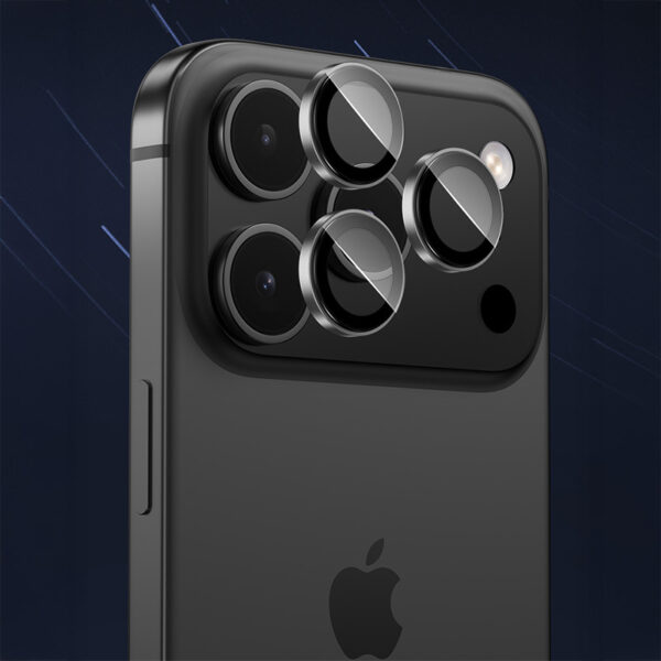 Benks Tempered glass DR Sapphire Lens Protector on camera for Iphone 17 (lens 2 pieces) black