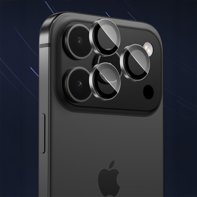 Benks Tempered glass DR Sapphire Lens Protector on camera for Iphone 17 (lens 2 pieces) black