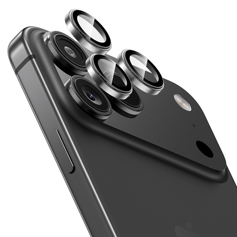 Benks Tempered glass Glass Warrior Metal Lens Protector on camera for Iphone 17 Pro/17 Pro Max (lens 3 pieces) black